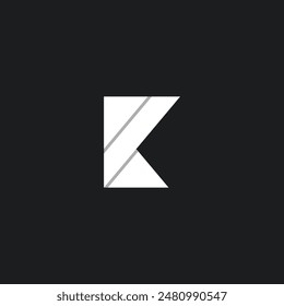 Modern, unique and luxurious geometric initial letter K logo element. Logo for business cards, businesses, companies, fashion and brands