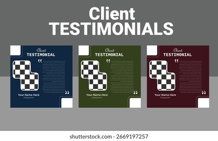 Modern and unique luxury client Testimonials design