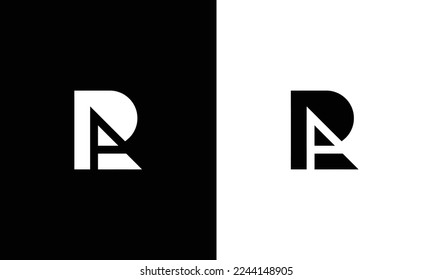 Modern unique minimal creative RA initial based letter icon logo