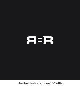 Modern unique minimal elegant clean connected fashion brands black and white color RB BR R B R initial based letter icon logo.