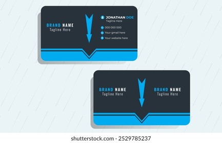 Modern and unique Minimal Individual Business Card Layout