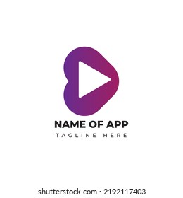 Modernes und einzigartiges Logo-Motiv für Videospiele, mobile App und Video-Player