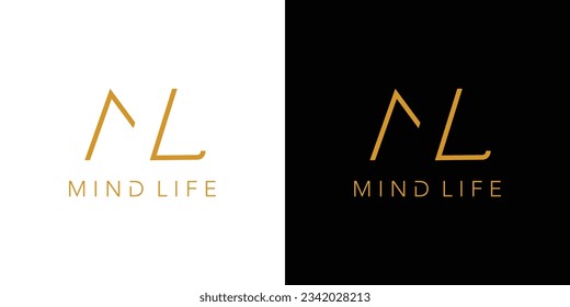 Diseño de logotipo ML moderno y único