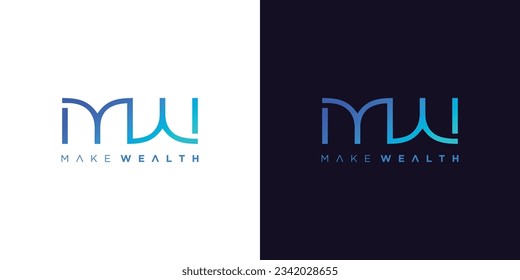 Modern and unique MW logo design 3