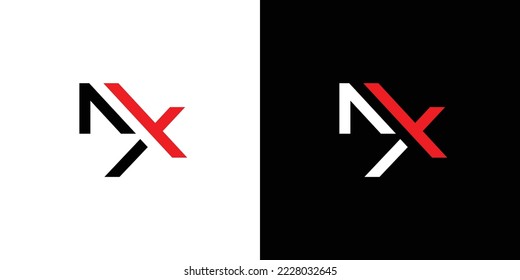 Modern and unique MX letter initials logo design