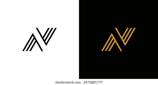 Diseño moderno y único del logotipo de N