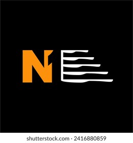 Diseño de logotipo N1 único y moderno.