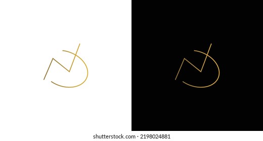 Modern and unique ND letter initials logo design
