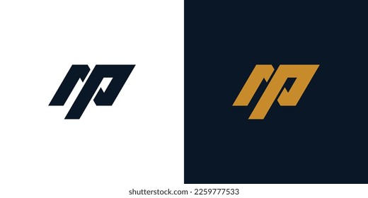 Modern and unique NP logo design