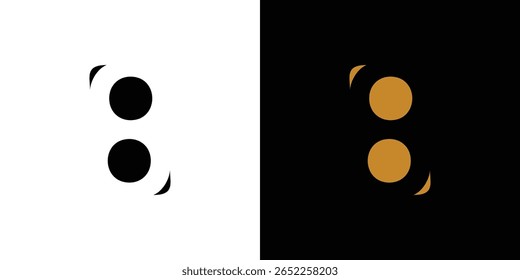 Modern and unique number 8 logo design