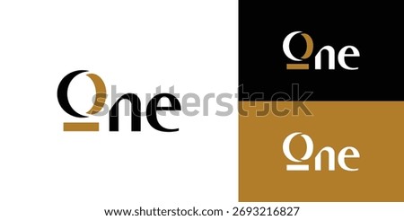 Modern and unique One logo design	
