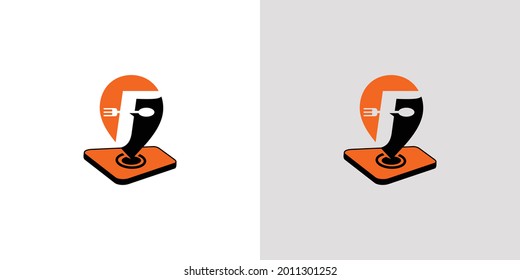 Modern and unique online food ordering logo design