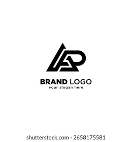 Modern Unique A and P Letter Monogram Logo with White Background.