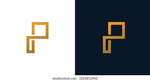 Diseño de logotipo P moderno y único 2