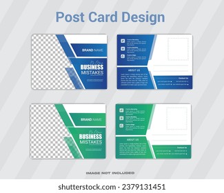 Modern unique post card design