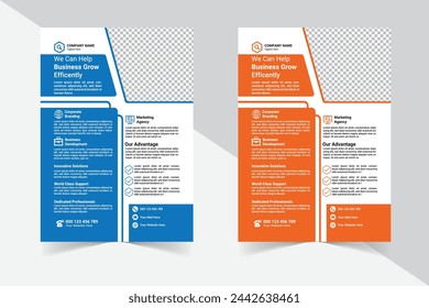 MODERNE EINZIGARTIGE PROFESSIONELLE CREATIVE BUSINESS FLYER DESIGN-VORLAGE