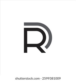 Modern and Unique RD or DR Initial Logo Design  Sleek, Minimalist, and Professional Branding.