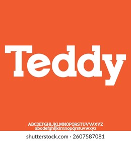 Modern unique rounded alphabet display font vector illustration