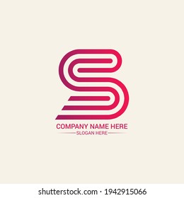 Diseño del logotipo de la carta S única moderna