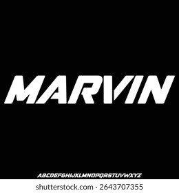 Modern unique sans serif display font vector