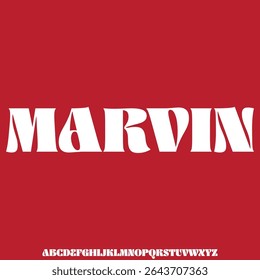 Modern unique sans serif display font vector