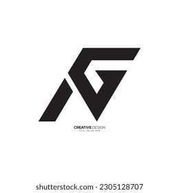 Letra de forma única moderna FG o logotipo creativo de monograma plano. Logo de FG. logotipo de AG
