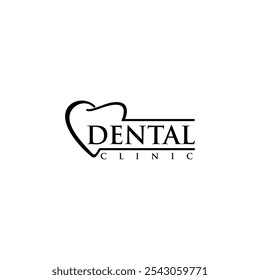 Moderno, único, simples e técnico lettermark logotipo de dente para dentista, ortodôntica e marca de pasta de dente. Transmite serviços elegantes, decolados, estilosos e profissionais.