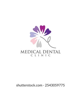 Moderno, único, simples e técnico lettermark logotipo de dente para dentista, ortodôntica e marca de pasta de dente. Transmite serviços elegantes, decolados, estilosos e profissionais.