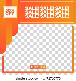 Modern and Unique Social Media Banner Template for Promotion and Digital Marketing. Promotional Square Web Banner for Social Media. Elegant and Simple Discount Promo Ads