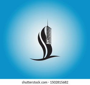 Modern unique SS Alphabet Vector logo