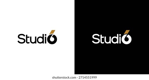 Design moderno e exclusivo do logotipo Studio 6 