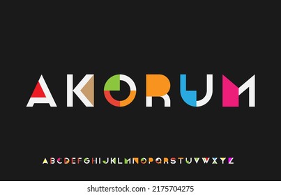 Modern unique stylish colorful typography alphabet capital letter logo design 