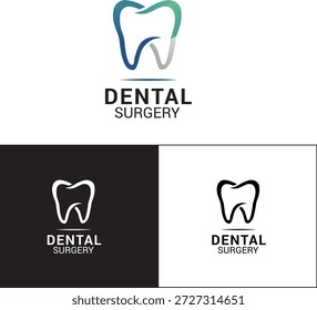 Modern unique stylish logo template for Dental Surgery Clinic