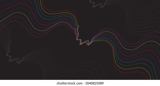 Modern unique and tech Vector line art Background design