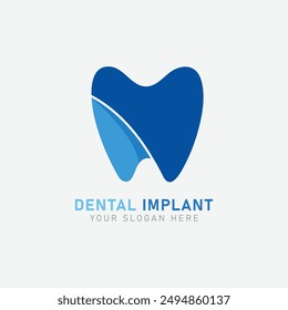 Icono de salud dental único moderno con color azul para odontólogo pediátrico Dentista familiar y apariencia de alta gama