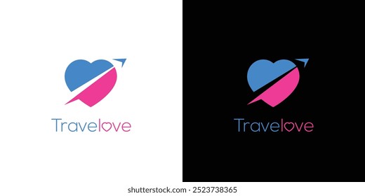  Design moderno e exclusivo do logotipo do amor de viagem 