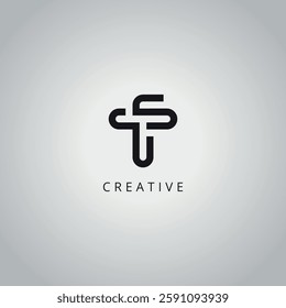 Modern Unique TS ST Letter Business Logo Design Vector Template.