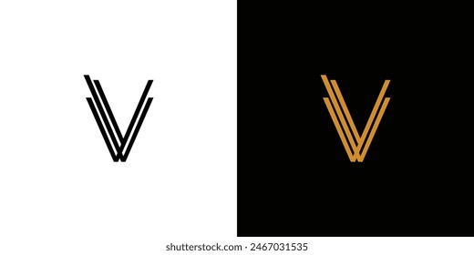 Modernes und einzigartiges V-Logo-Design	