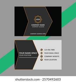 MODERN UNIQUE VISITING CARD TEMPLATE VECTOR ART
