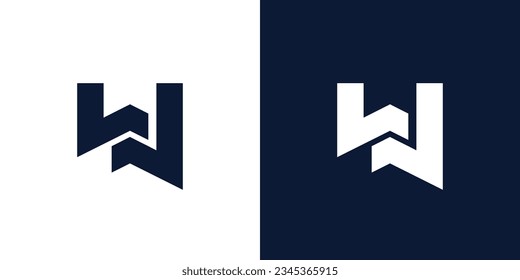 Diseño de logotipo W moderno y único