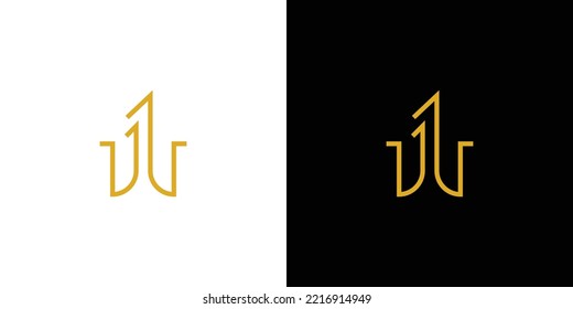 Modern and unique W1 initials logo design