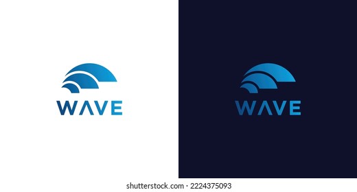 Modern and unique wave logo design 5