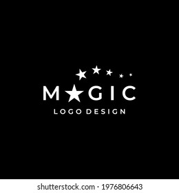 Modern and unique wordmark logo about magic on dark background.
EPS 10, Vector.