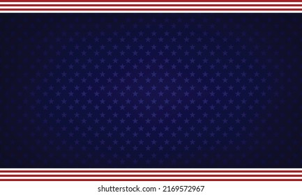 Modern United States Flag Style Patriotic Background Design with Stars and Lines