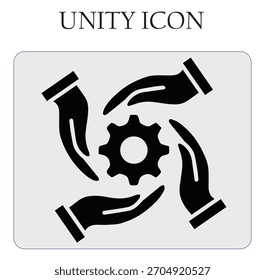 Ilustração moderna do vetor do emblema da unidade adequada para projetos corporativos, sociais e comunitários