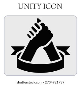 Ilustración vectorial moderna del emblema de la unidad conveniente para los diseños corporativos, sociales, y comunitarios