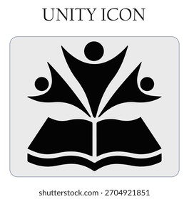 Ilustração moderna do vetor do emblema da unidade adequada para projetos corporativos, sociais e comunitários