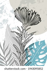 Plantilla moderna de arte universal. Diseño abstracto. Ilustración vectorial.