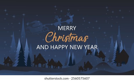 Modern universal artistic template, merry christmas invitation greeting card for corporate holiday, abstract frame and background design, vector illustration.