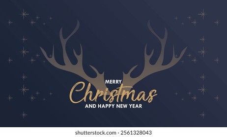 Modern universal artistic template, merry christmas invitation greeting card for corporate holiday, abstract frame and background design, vector illustration.